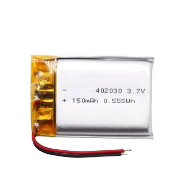 3.7V 150mAh Lithium Polymer/Li Polymer Battery/Lipo Battery with Size 30*20*4mm